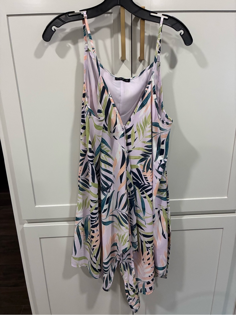 Cotton On Light Pink Tropical Print Spaghetti Strap Dress